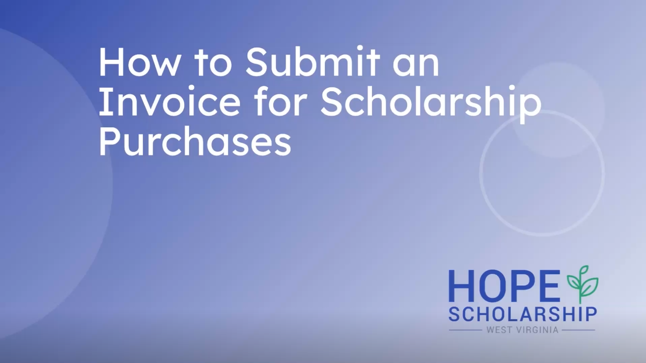 How to Submit an Invoice for Scholarship Purchases